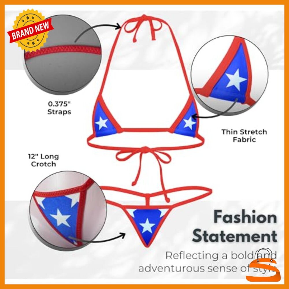 Extreme Micro Bikini Set, Adjustable Triangle Top… - image 3